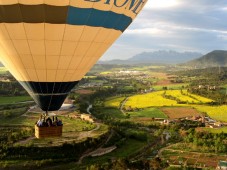 Hete luchtballon vlucht in Frankrijk