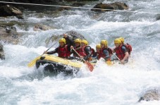 Challenging white river rafting in Lapland for four